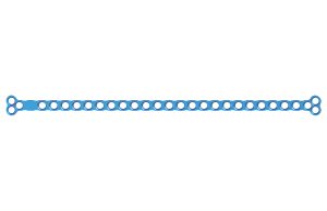 Plate, Ø1.2, T-Plate, Flexible, 29H, 1.4T, 87.4mm, Blue