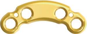 Plate, Ø1.5/2.0, Acetabulum, Rigid, 4H, 2.0T, 22.9mm, Gold