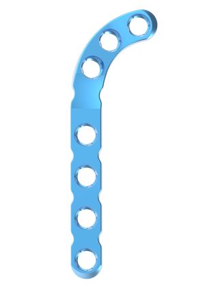 Plate, Ø1.5/2.0, DFO Right, Flexible, 7H, 2.0T, 38.9mm, Blue