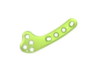 Plate, Ø3.5, B-TPLO Right, 8H, 4.0T, 79.1mm, Green